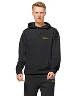 Bluzy męskie - Jack Wolfskin Męska Bluza z kapturem Essential, czarna, XXL - miniaturka - grafika 1