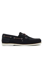 Półbuty męskie - Tommy Hilfiger Półbuty Th Boat Shoe Core Suede FM0FM05387 Granatowy - miniaturka - grafika 1
