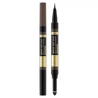 Akcesoria i kosmetyki do stylizacji brwi - Eveline Cosmetics Cosmetics - Brow Art Duo Pen & Filling Powder Waterproof - Wodoodporny pisak i puder do brwi 2w1 - DARK - miniaturka - grafika 1