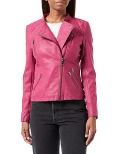 Kurtki damskie - Bestseller A/S ONLAVA Faux Leather Biker OTW NOOS kurtka damska, Cerise, 46, Cerise, 46 - grafika 1