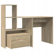 Biurka - Biurko vidaXL Biurko dąb sonoma 131.5 x 50 x 106.5 cm - miniaturka - grafika 1