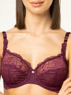 Biustonosze - Triumph biustonosz miękki koronkowy fioletowy Peony Florale W rozmiar 75C - miniaturka - grafika 1