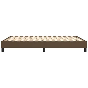 Lumarko Łóżko kontynentalne, ciemnobrązowe, obite tkaniną, 140x190 cm - Łóżka - miniaturka - grafika 7