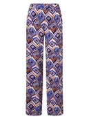 Spodnie damskie - Marie Lund Spodnie Kobiety wiskoza wielokolorowy|niebieski wzorzysty, 34 - miniaturka - grafika 1