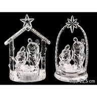 Ozdoby bożonarodzeniowe - Szopka LED 11,5 cm stałe kolorowe światło - miniaturka - grafika 1