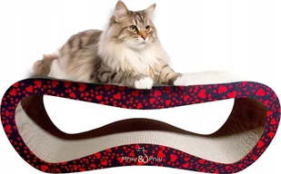 Drapak dla kota czarny w serca mega LEON 78x28x24 cm MruuPruu - Drapaki dla kotów - miniaturka - grafika 1