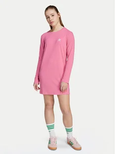 adidas Sukienka codzienna JX2850 Różowy Slim Fit - Sukienki i spódniczki dla dziewczynek - miniaturka - grafika 1
