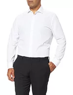 Koszule męskie - Seidensticker Męska koszula z długim rękawem o kroju slim fit, biały, 42 - miniaturka - grafika 1