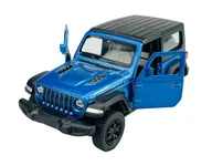 Samochody i pojazdy dla dzieci - RMZ City JEEP WRANGLER RUBICON Z DACHEM NIEBIESKI 11cm - miniaturka - grafika 1