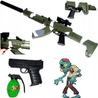 Zabawki militarne - KARABIN PISTOLET KARABINY na KULKI 6mm - miniaturka - grafika 1