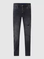Spodnie męskie - Jeansy o kroju slim fit z dodatkiem streczu model ‘Alex’ - miniaturka - grafika 1