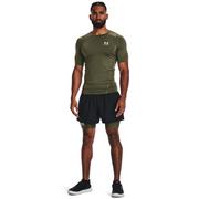 Spodnie sportowe męskie - Męskie legginsy krótkie treningowe Under Armour UA HG Armour Shorts - khaki - UNDER ARMOUR - miniaturka - grafika 1