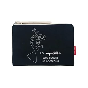 hello-bags Damski N-002-lounmöglich kosmetyczka/portfele, czarny, średni, czarny, m - Kosmetyczki, organizery i kuferki - miniaturka - grafika 1
