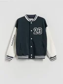 Bluzy dla chłopców - Reserved - Bluza bomber oversize - granatowy - miniaturka - grafika 1