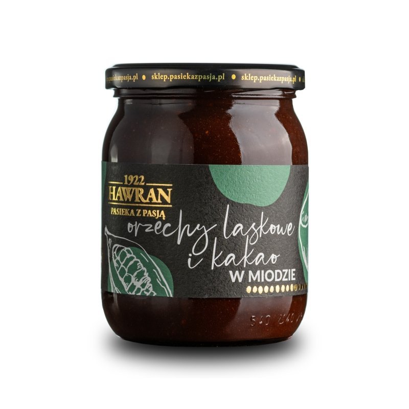 Orzechy Laskowe I Kakao W Miodzie Wielokwiatowym 630G, Pyszny, Słodki, Nierozgrzewany, 100 Lat Tradycji, Zdrowy