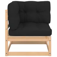 Komplety wypoczynkowe - vidaXL Ogrodowe siedziska narożne z poduszkami, 2 szt., drewno sosnowe - miniaturka - grafika 1