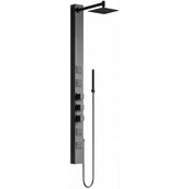 Panele prysznicowe - Mexen Orco panel prysznicowy, czarny - 7607-03-70 - miniaturka - grafika 1