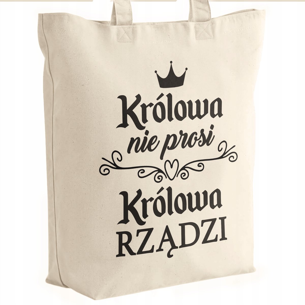 Torba bawełniana premium prezent na Dzień Kobiet Królowa Rządzi