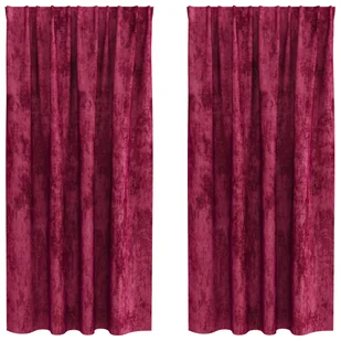 vidaXL Zasłony 2 szt. z oczkami Burgundowy 175x140 cm - Zasłony - miniaturka - grafika 1