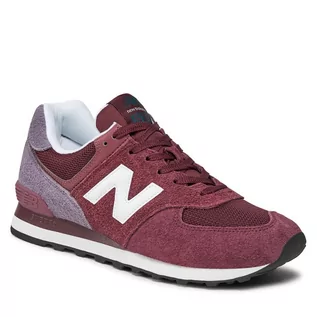 Półbuty męskie - Sneakersy New Balance U574ABO Bordowy - grafika 1