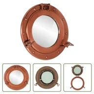 Lustra - Lustro ścienne The Living Store Porthole Ø30 cm aluminium i szkło - miniaturka - grafika 1