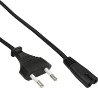 Kable - Kabel zasilający InLine Type Euro - C7, 0,3m czarny (16654O) - miniaturka - grafika 1