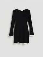 Spódnice - Reserved - Sukienka z wiskozą - czarny - miniaturka - grafika 1