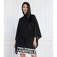 Swetry damskie - Karl Lagerfeld Ponczo | Relaxed fit | z dodatkiem wełny - miniaturka - grafika 1