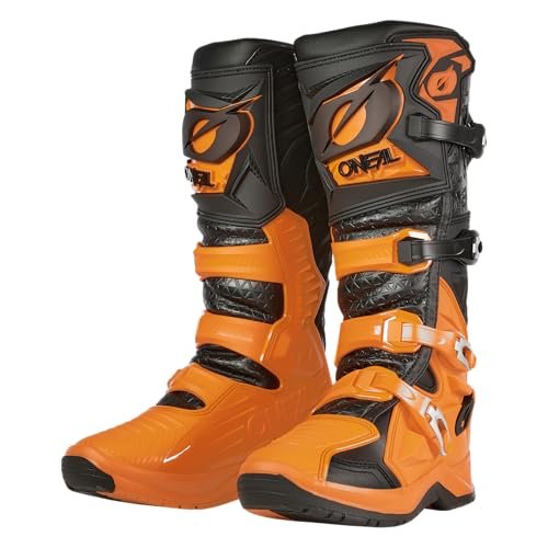 O'NEAL 0337-4105, Motocykl Boot Unisex-Dorosły, 44 EU, Czarny pomarańczowy, 44 EU