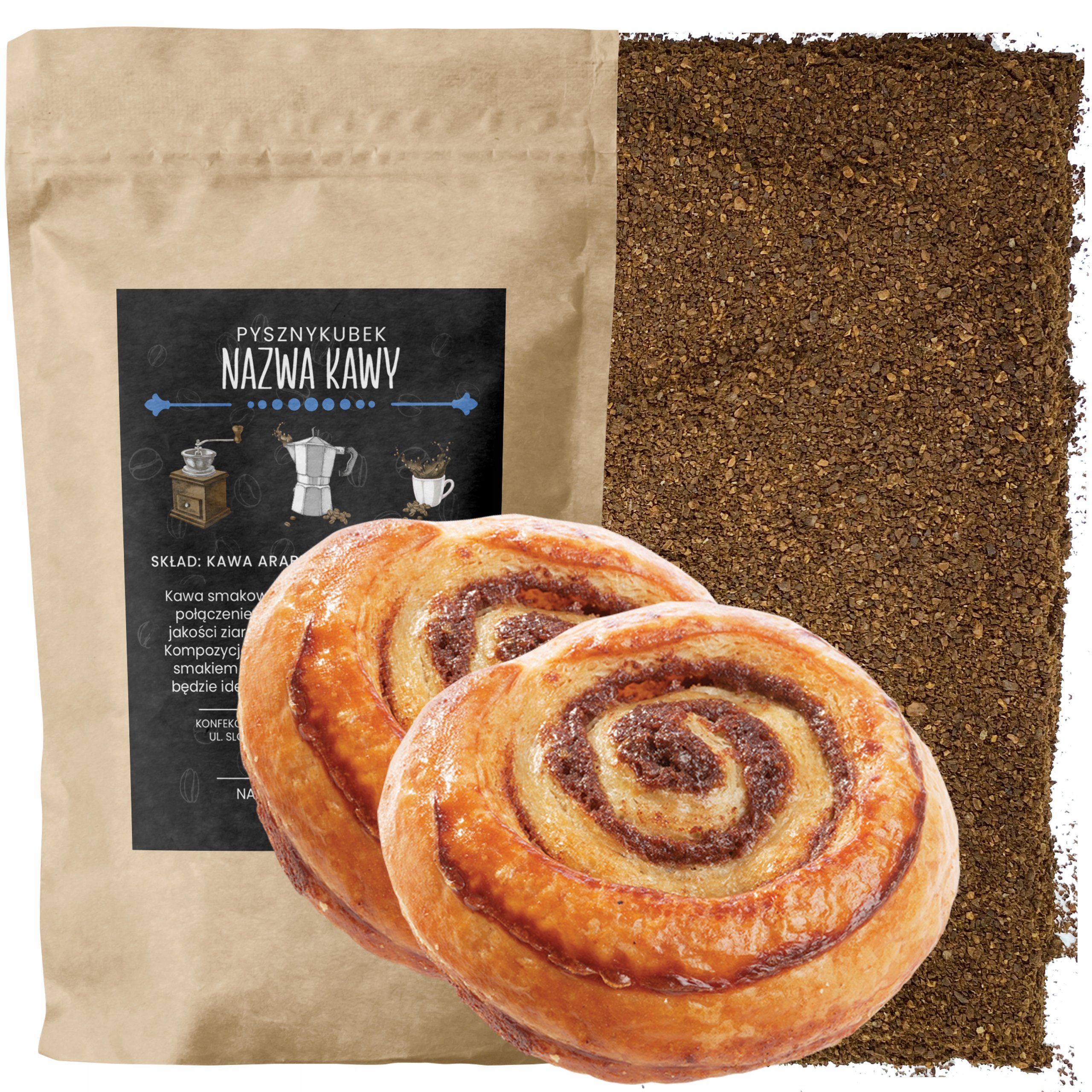 Kawa Mielona smakowa Bułeczka Cynamonowa 1000G cynamonowa