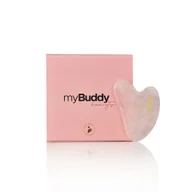 Rollery do masażu - myBuddy Kamień Gua Sha do Masażu Twarzy Różowy Kwarc - miniaturka - grafika 1