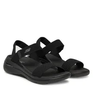 Sandały damskie - Sandały Skechers Go Walk Arch Fit Sandal-Polished 140264/BBK Czarny - miniaturka - grafika 1