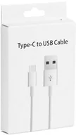 Kable USB - Kabel Z Usb Na Usb Typ-c Typ C Usb-c 1 Metr Biały - miniaturka - grafika 1