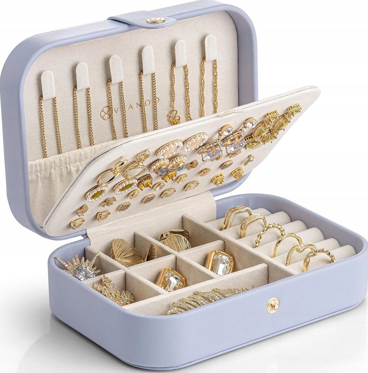 SZKATUŁKA NA BIŻUTERIĘ 13X16X6CM LILIOWA ORGANIZER PODRÓŻNY ETUI PREZENT