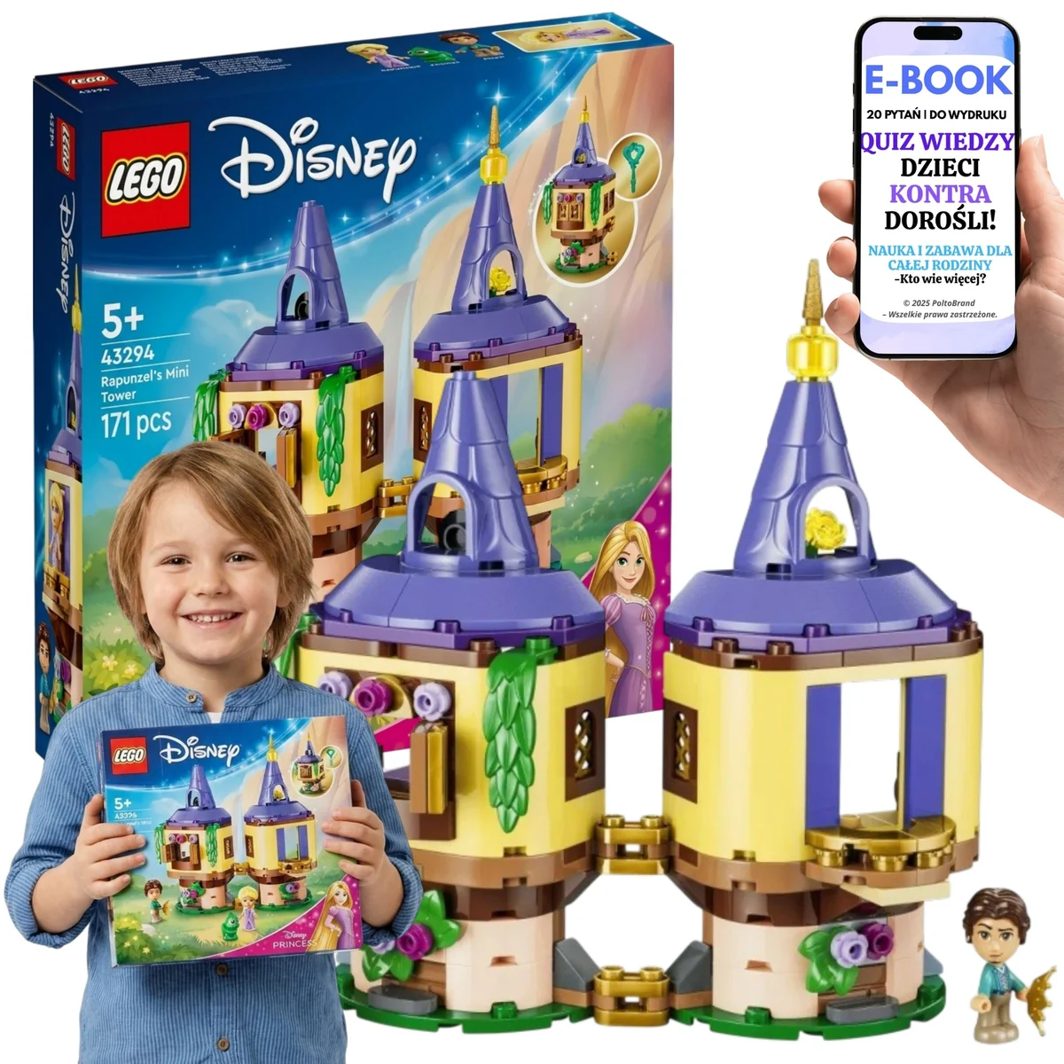 LEGO Disney Princess Wieża Roszpunki Klocki Konstrukcyjne 5+ 43294