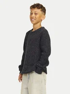 Swetry dla chłopców - Jack&Jones Junior Sweter Ones 12267510 Szary Regular Fit - miniaturka - grafika 1