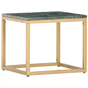 vidaXL vidaXL Stolik kawowy, zielony, 40x40x35 cm, kamień o teksturze marmuru - Ławy i stoliki kawowe - miniaturka - grafika 1