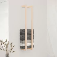 Wieszaki łazienkowe - Lumarko Wieszak na ręczniki, 23x18x110 cm, lite drewno sosnowe - miniaturka - grafika 1