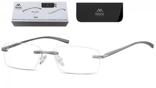 Patentki Bezramkowe Asferyczne Okulary aluminiowe do Czytania Montana MR68A moc: +3 - Okulary korekcyjne, oprawki, szkła - miniaturka - grafika 1