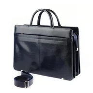 Torebki damskie - 536 Teczka damska 3-komorowa - granat KEMER - miniaturka - grafika 1