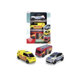 Zestaw pojazdów ratunkowych Dickie SOS 3-pak 15,5cm - Samochody i pojazdy dla dzieci - miniaturka - grafika 1