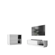 Inne meble do salonu - Zestaw Mebli do Salonu 1 Biały Frame Vivaldi Meble Biały - miniaturka - grafika 1