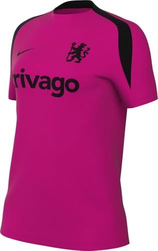 Nike Chelsea Shirt CFC W Nk Df Strk Ss Top K 3R, Pink Prime/Pink Prime/Black/Black, FQ2484-659, XL