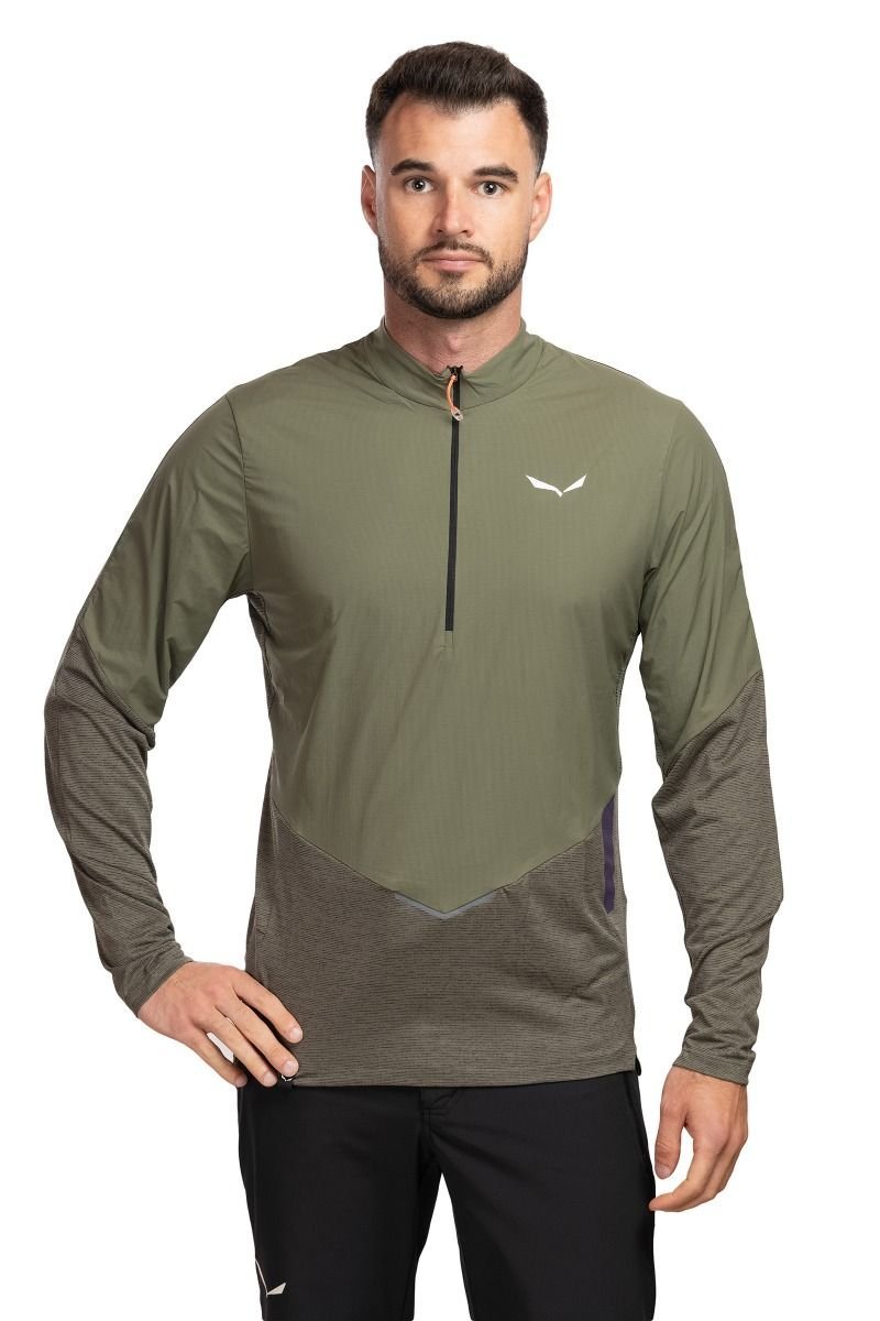Salewa Koszulka trekkingowa męska Pedroc Dry Wind HZ Tee zielona 48_M