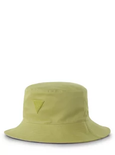 GUESS - Damski bucket hat z dwustronnym wzorem, żółty|złoty|zielony - Czapki damskie - miniaturka - grafika 1