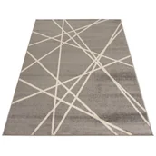 Dywany - Ciemnoszary skandynawski dywan w linie A6-W49 - miniaturka - grafika 1