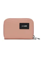 Portfele - Portfel Pacsafe Rfidsafe Card Wallet - rose - miniaturka - grafika 1