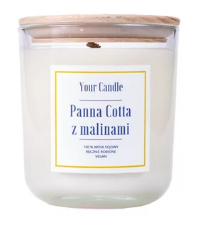 Świece - YOUR CANDLE (ŚWIECE SOJOWE) ŚWIECA SOJOWA PANNA COTTA Z MALINAMI 210 ml - YOUR CANDLE - grafika 1