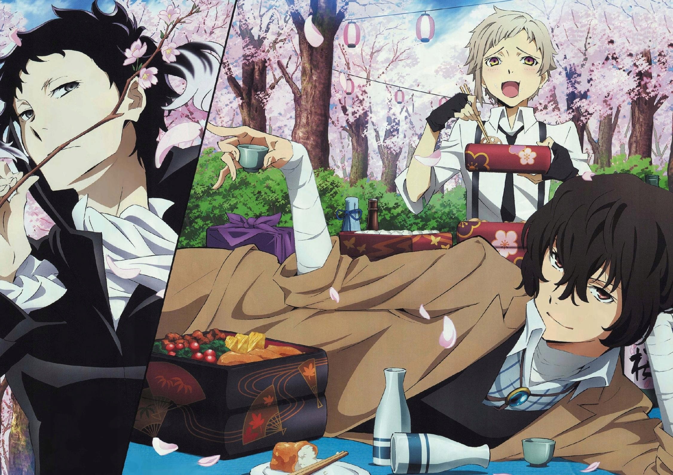 Plakat A1 anime manga Bungou Stray Dogs Bezpańscy Literaci