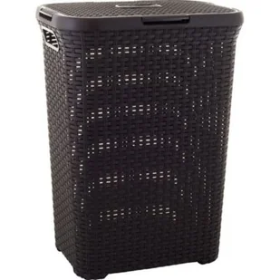 Curver Kosz na pranie Style, ciemnobrązowy, 60 l (CUR-189206) - Kosze na bieliznę - miniaturka - grafika 1